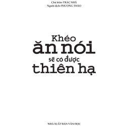 Khéo Ăn Nói Sẽ Có Được Thiên Hạ