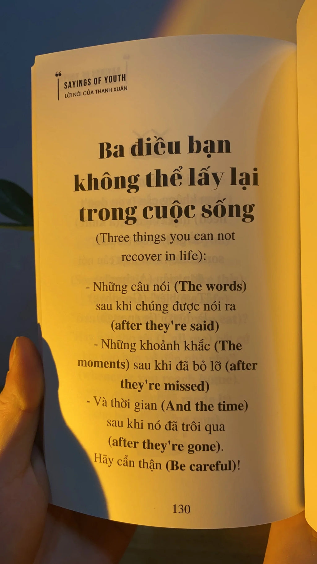 Sayings Of Youth - Lời Nói Của Thanh Xuân