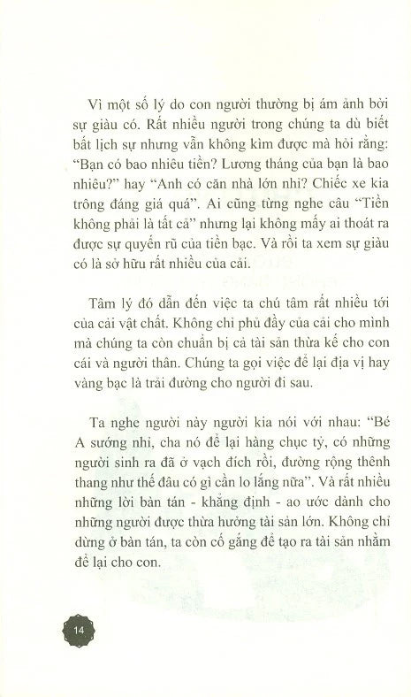 Dưỡng Tâm Giàu Có Dưỡng Thân Nghèo Khó