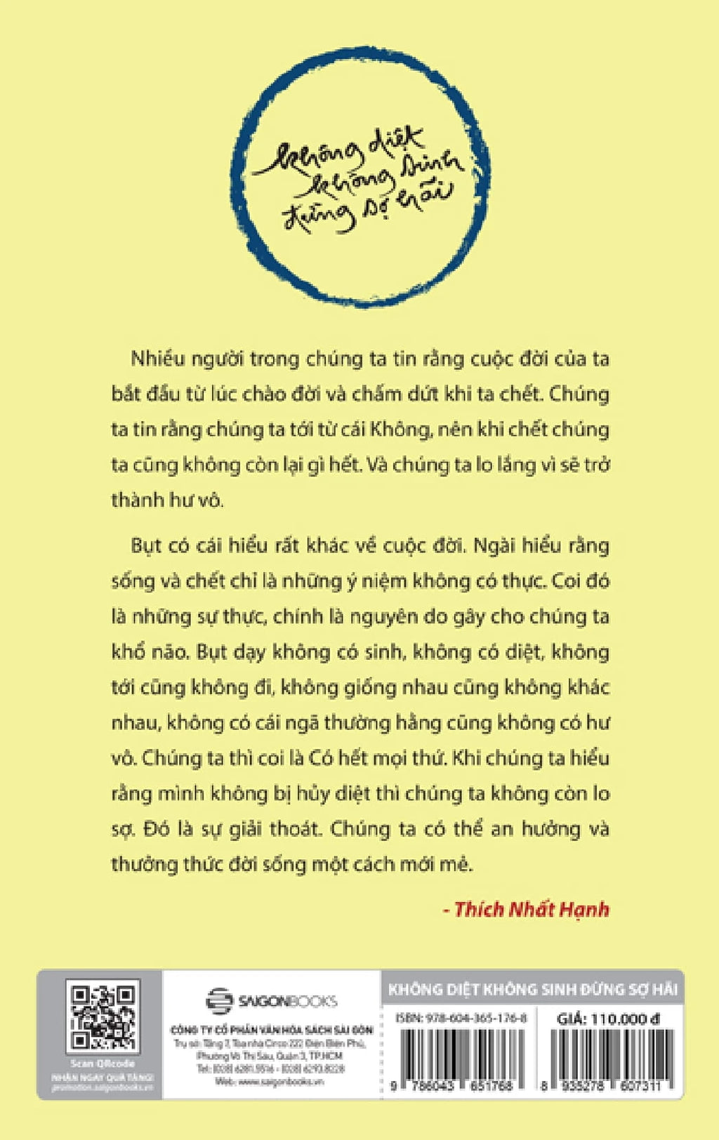 Không Diệt Không Sinh Đừng Sợ Hãi