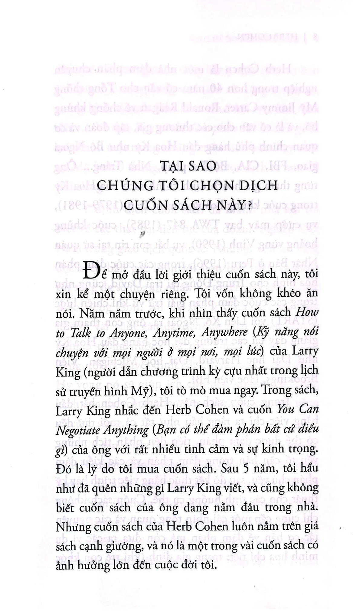 Bạn Có Thể Đàm Phán Bất Cứ Điều Gì