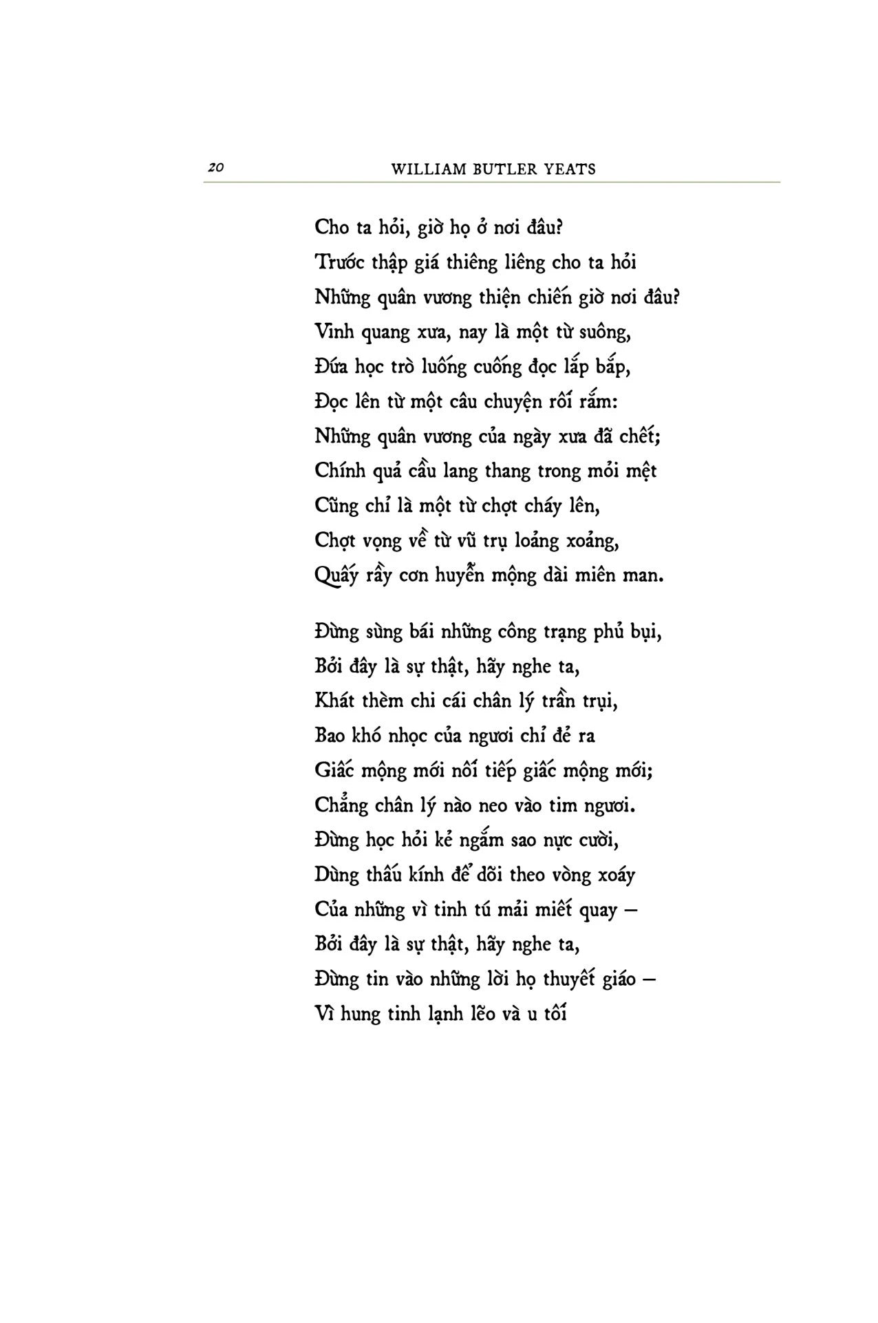 Tuyển Tập Thơ William Butler Yeats