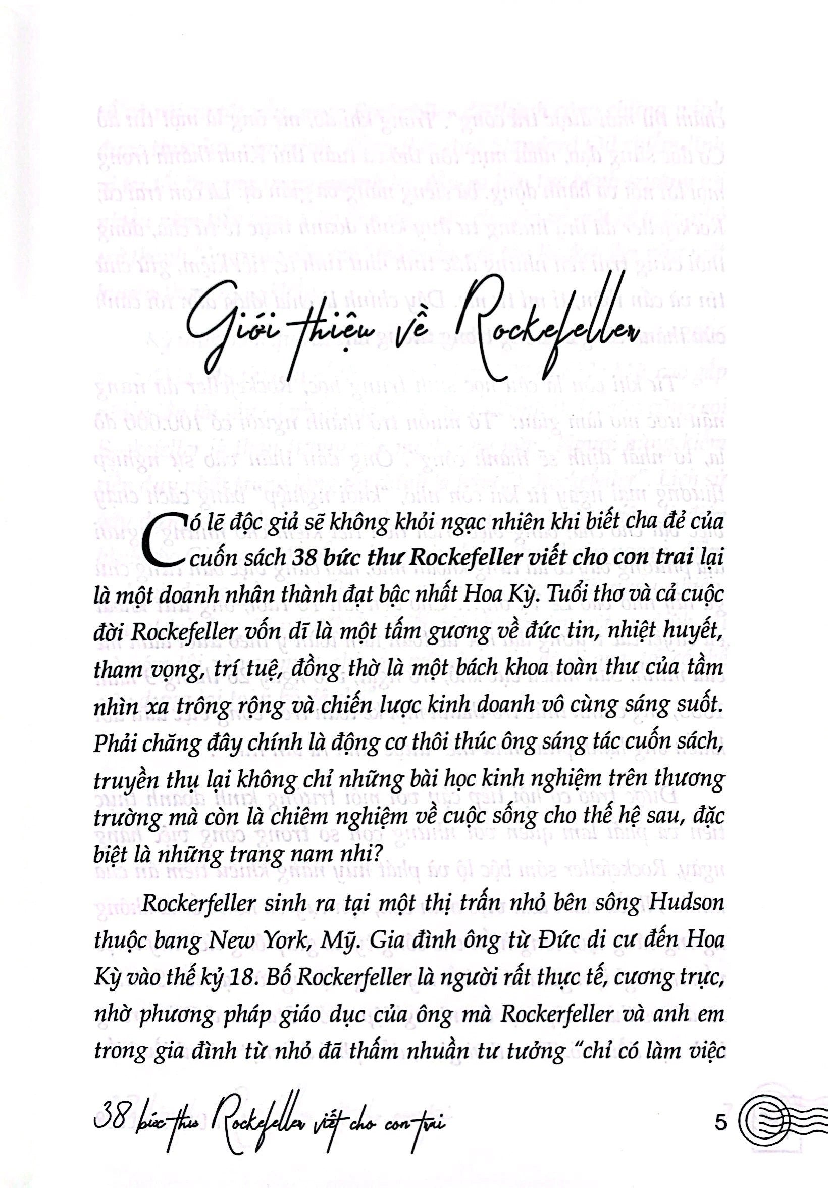 38 Bức Thư Rockefeller Gửi Cho Con Trai