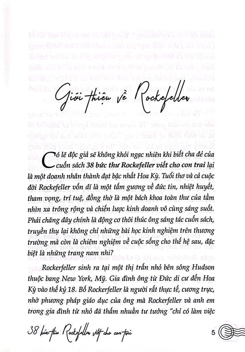 38 Bức Thư Rockefeller Gửi Cho Con Trai