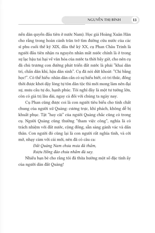 Nguyễn Thị Bình - Gia Đình, Bạn Bè Và Đất Nước