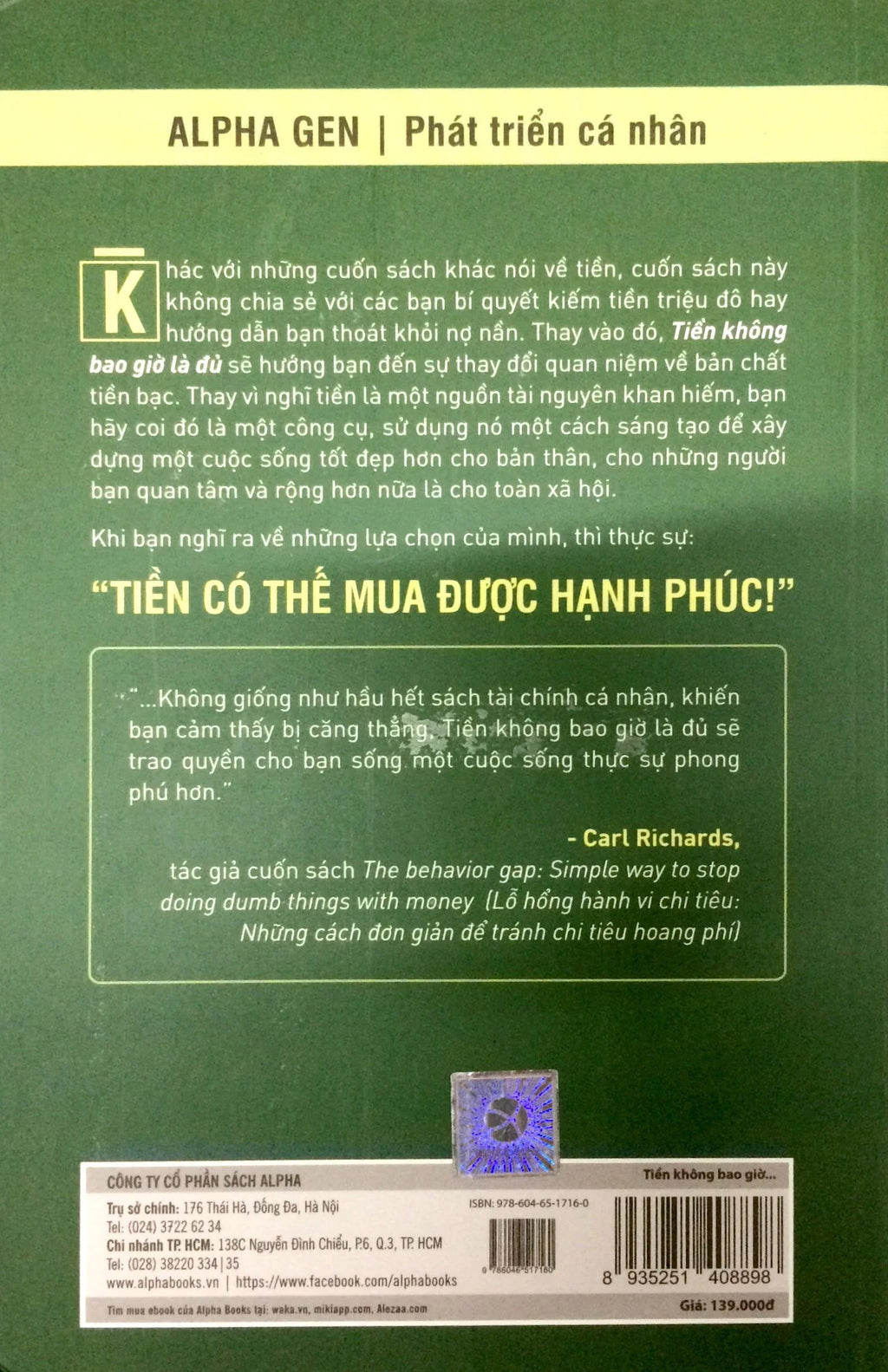 Tiền Không Bao Giờ Là Đủ